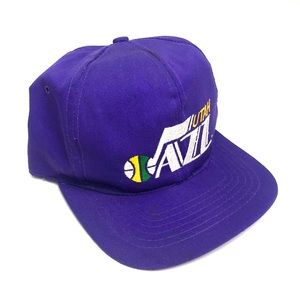 Vintage Spalding Utah Jazz SnapBack Purple! NBA